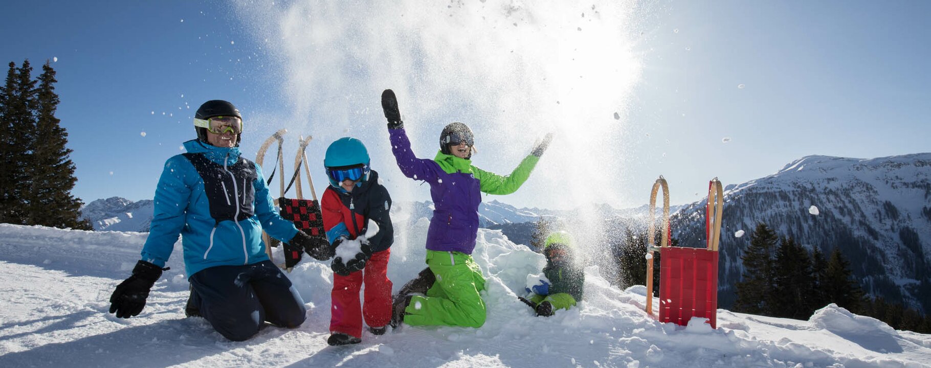 Games and fun in the snow at a toboggan run in Serfaus-Fiss-Ladis in Tyrol | © Andreas Kirschner