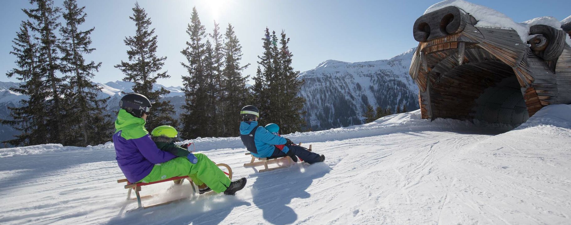 Rodeln ist ein Spaß für die ganze Familie in Serfaus-Fiss-Ladis in Tirol  | © Serfaus-Fiss-Ladis Marketing GmbH | Andreas Kirschner